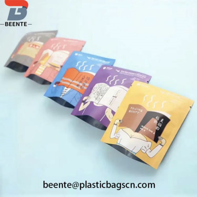 Custom 3 Side Seal Matte Plastic Aluminum Foil Coffee Bag