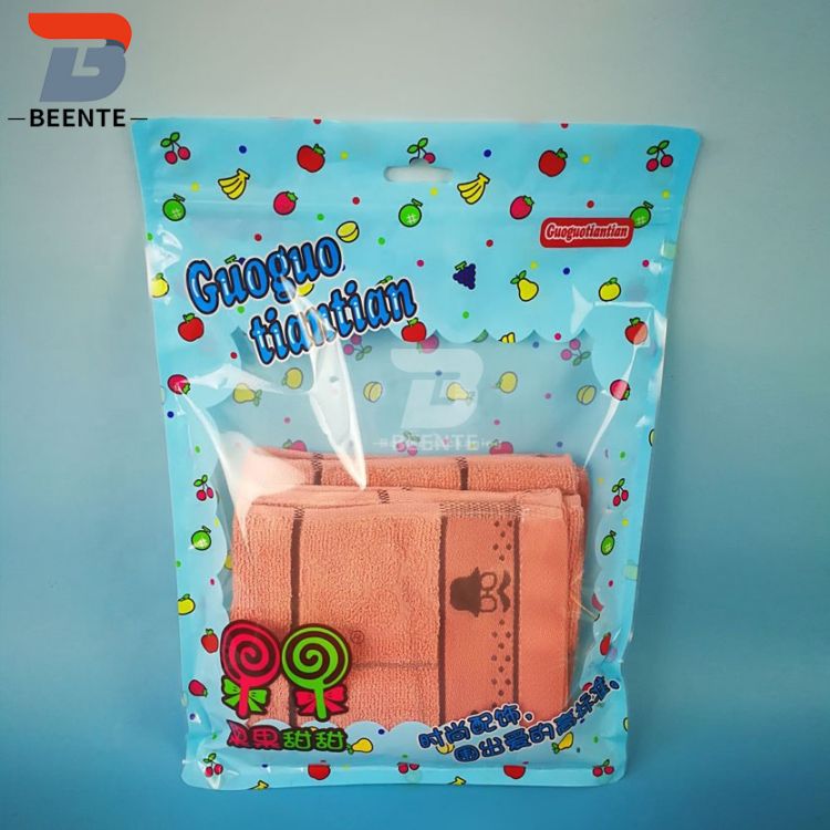 Customized Hanger Garment clothes clear plastic packaging bags